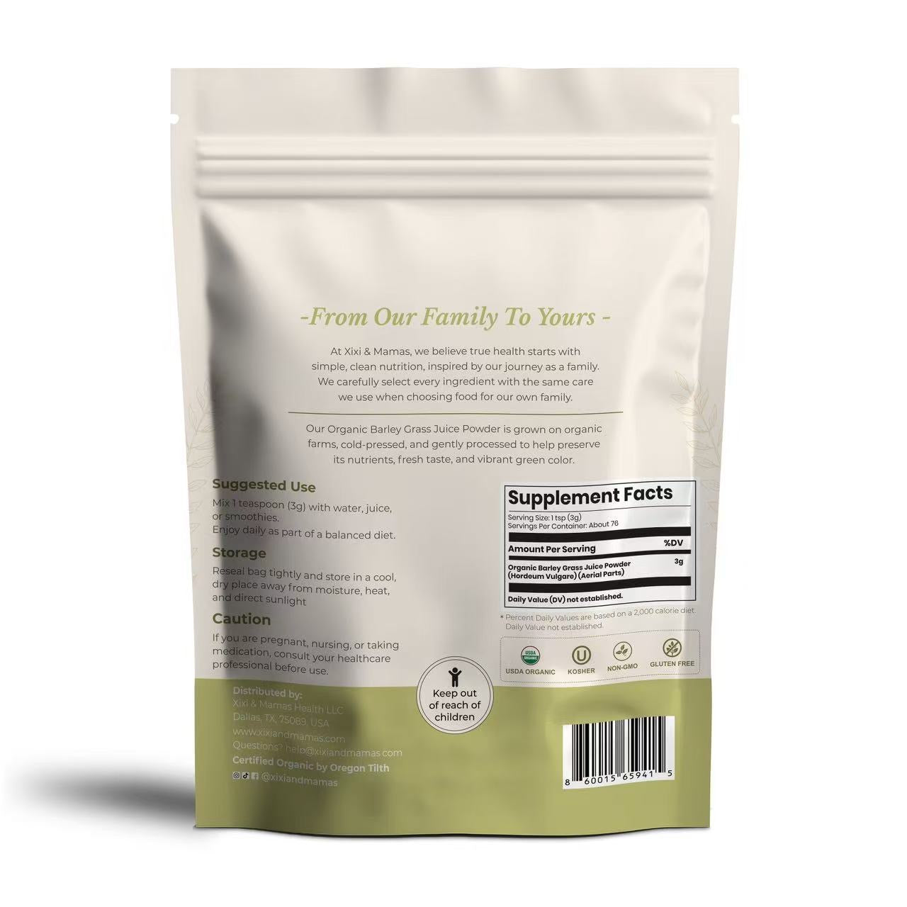 Organic Barley Grass Juice Powder